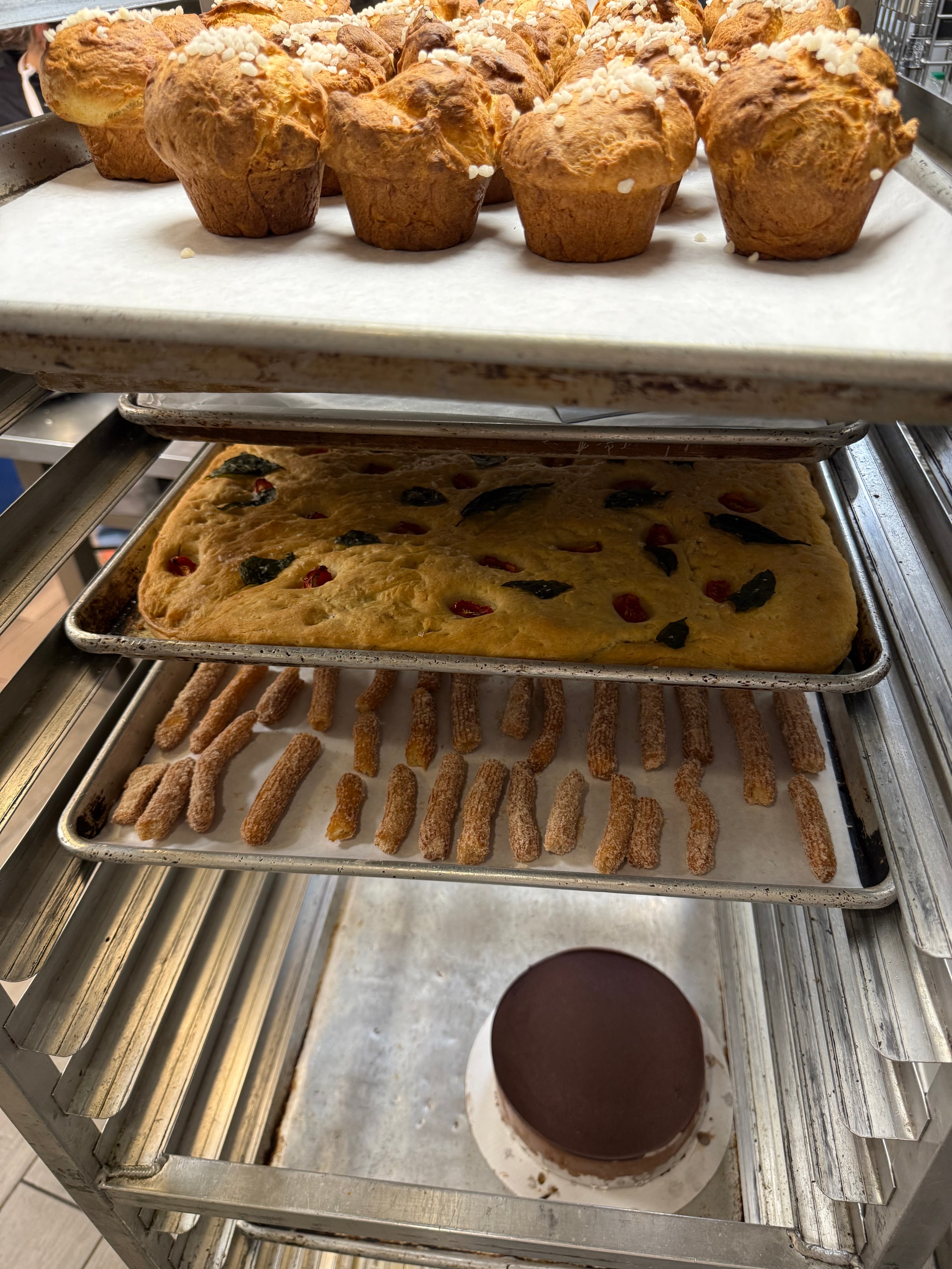 Fresh baked goods and pastries from camp