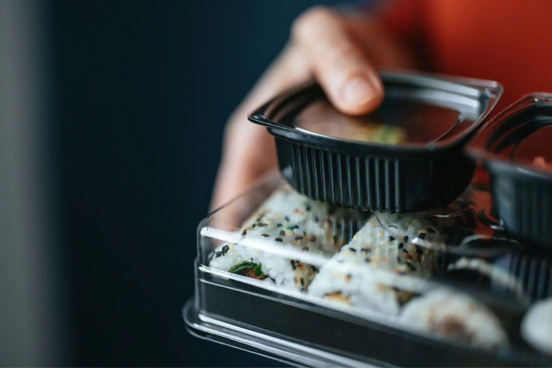 Vibrant sushi platter made by students
