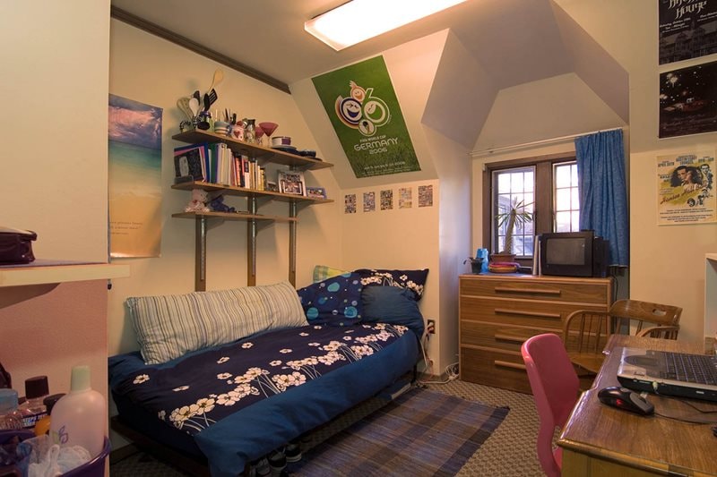Comfortable dorm room at the University of Washington residence hall